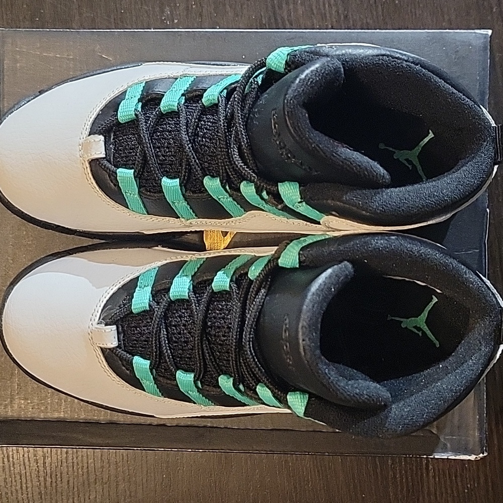 Air Jordan 10 Retro Rare 30th GG (PS) "Verde" (2015) Boys 3Y Girl 4.5 New W/Box - Picture 6 of 11